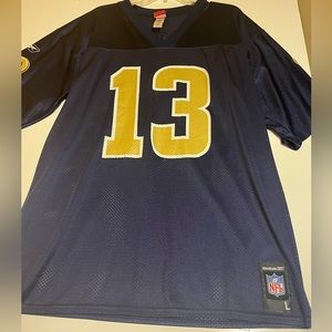 Reebok NFL Football Jersey Rams # 13 Warner Large